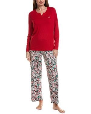 Hue 2Pc Timeless Jersey Pyjama Set - Red