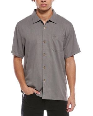Tommy Bahama Coastal Breeze Check Silk-Blend Shirt - Grey