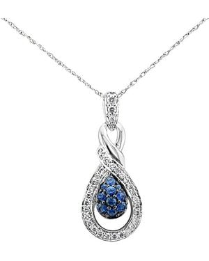 Le Vian Le Vian Blueberry Sapphire 14k 0.48 Ct. Tw. Diamond & Sapphire Pendant Necklace - White
