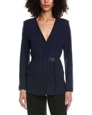 Vince Camuto Belted Cardigan Jacket - Blue