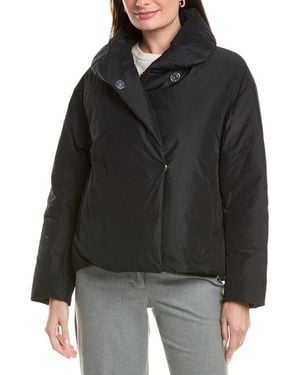 Lafayette 148 New York Shawl Collar Down Coat - Black