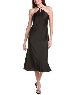 Adrianna Papell Solid Sleeveless Midi Dress - Black