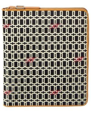 Roger Vivier Coated Canvas & Leather Ipad Case - Black