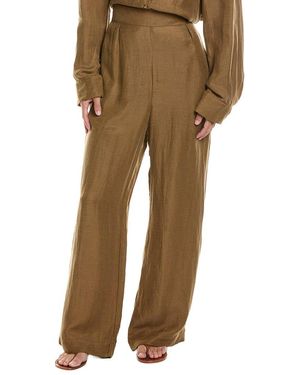Anemos Linen-Blend Keaton Wide Leg Pant - Natural