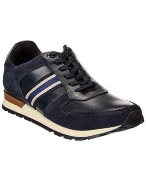 Dune Talay Leather & Suede Trainer - Blue