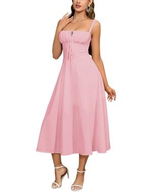 Amanda Royal Midi Dress - Pink