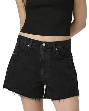 PAIGE Archie Raw Hem Dove Short - Black