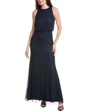 Adrianna Papell Sleeveless Solid Maxi Dress - Blue