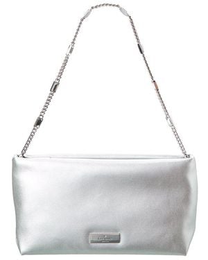 Kate Spade Anya Nappa Pu Embellished Chain Shoulder Bag - Grey