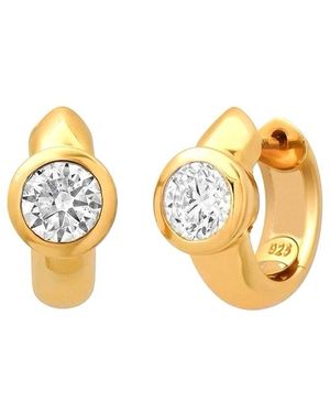 Gabi Rielle 14K Over Cz Dangle Earrings - Metallic