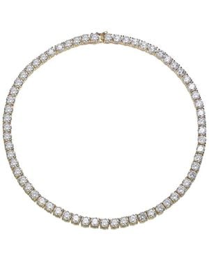Genevive Jewelry 14K Diamond Cz Chain Necklace - Metallic