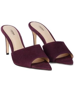 L'Agence Lolita Suede & Leather Mule - Purple