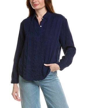 Bella Dahl Pintuck Hidden Placket Shirt - Blue