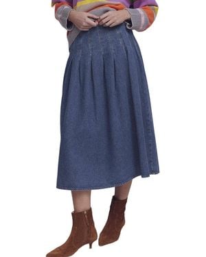Boden Valentina Denim Skirt - Blue