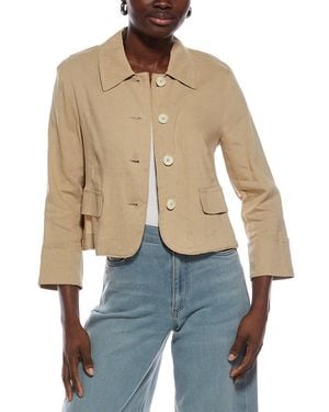 Marc Cain Linen-Blend Jacket - Blue
