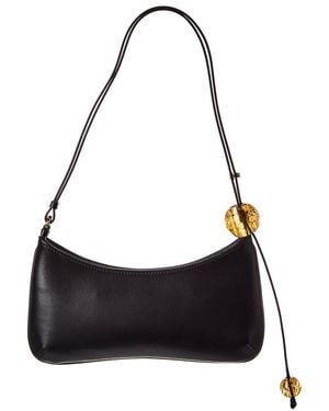 Jacquemus Bisou Perle Leather Hobo Bag - Black