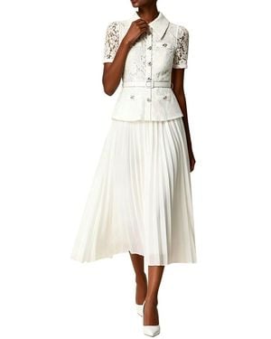 Linda Charm Shirt Dress - White