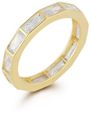 Chloe and Madison 14k Over Silver Cz Ring - Metallic