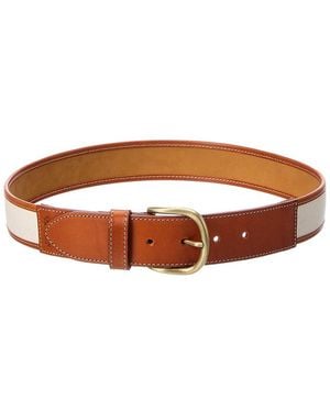Isabel Marant Zaf Canvas & Leather Belt - Brown