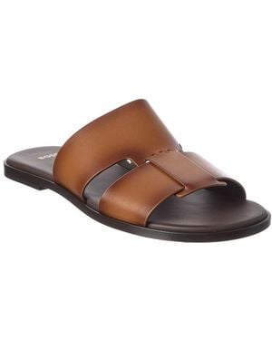 BOSS Boss Kael Leather Slide - Brown