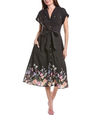 En Saison Nannette Midi Shirtdress - Black
