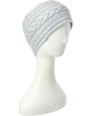 Brodie Cashmere Chunky Cable Cashmere Headband - White