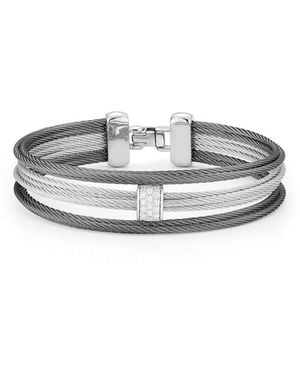 Alor Classique 18k 0.15 Ct. Tw. Diamond Bangle Bracelet - Grey