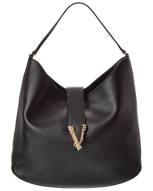 Versace Leather Shoulder Bag - Black