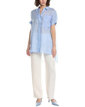 Lafayette 148 New York Oversized Shirt - Blue