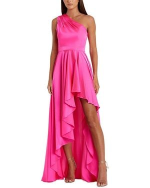 Mac Duggal One Shoulder High Low A Line Gown - Pink