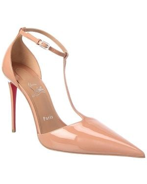 Christian Louboutin Logo Leather Pump - Pink