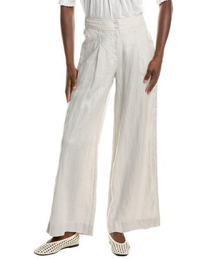 Johnny Was Wide Leg Pleat Pant - White