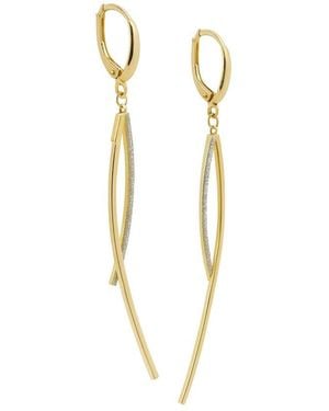 Maitre De Diamant 18K Sculpted Two-Tone Drop Earrings - Metallic