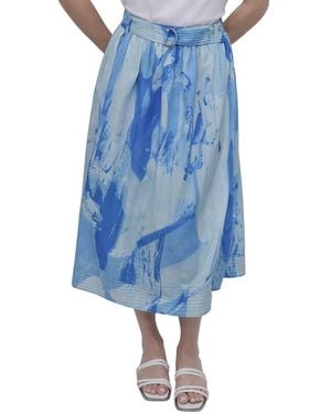 DKNY Pull-On Printed Skirt - Blue