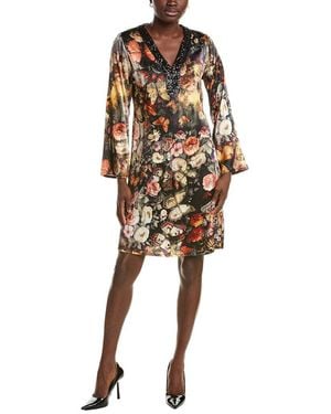 Johnny Was Judith Silk-Blend Midi Dress - Natural