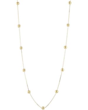 Ember Fine Jewelry 14K Ball Station Necklace - White