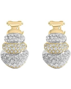 Haus of Brilliance 18K 5.00 Ct. Tw. Diamond Hoop Earrings - Metallic