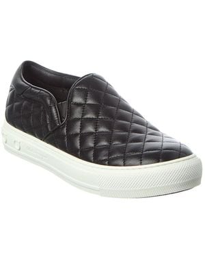 Ferragamo Lisa 1 Leather Slip-On Trainer - Black