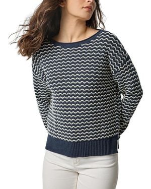 Lilla P Long Sleeve Zig Zag Jumper - Blue
