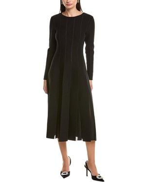 Oscar de la Renta Knit A-Line Dress - Black