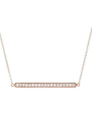 Diamond Select Cuts 14K Rose 0.25 Ct. Tw. Diamond Necklace - White