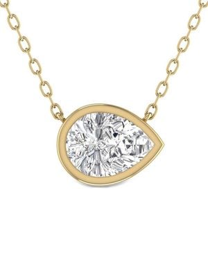 Lab Grown Diamonds 14k 0.25 Ct. Tw. Lab Grown Diamond Necklace - Metallic