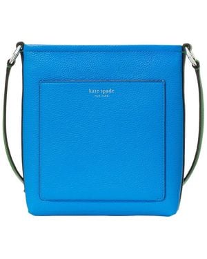 Kate Spade Ava Colorblocked Pebbled Leather Small Crossbody - Blue