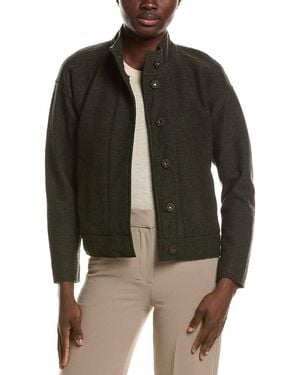 Eileen Fisher Petite Knit Wool Jacket - Black
