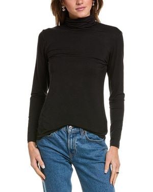 Jones New York Mock Neck Top - Black