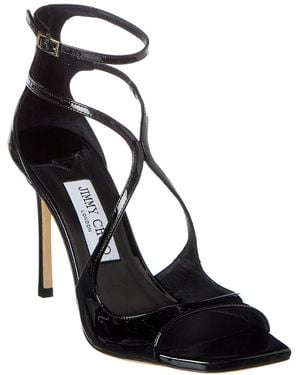 Jimmy Choo Azia 95 Patent Sandal - Black