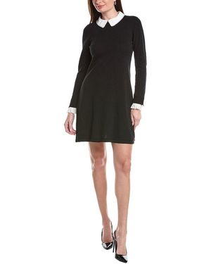 Cece Pearl Collar Sweaterdress - Black