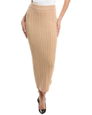 SER.O.YA Prunella Cable Knit Wool-blend Skirt - Natural