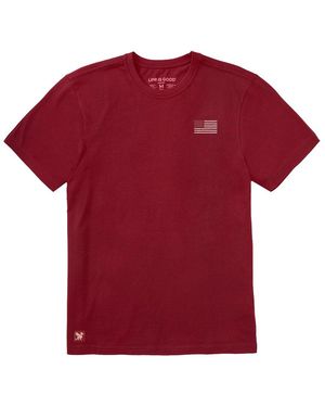 Life Is Good. Crusher T-Shirt - Red