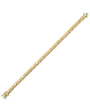 Genevive Jewelry Diamond Cz Tennis Bracelet - Metallic